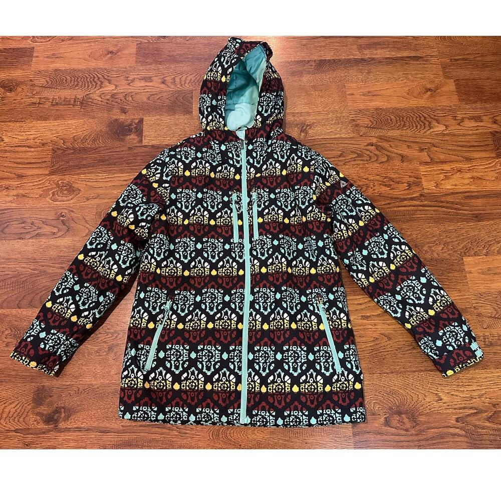 Aperture Women's Aztec Print Waterproof Ski Snowboard Jacket Large Slope Style